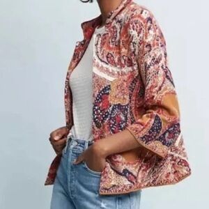 Anthropologie Pilcro womans Colorful Paisley Jacket size XS oversized
